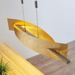 Lucande LED-Hängeleuchte Marija, 101 cm, goldfarben, dimmbar
