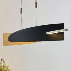 Lucande LED-Hängeleuchte Marija, 101 cm, schwarz, dimmbar