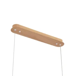 Lucande LED-Hängeleuchte Maruta, Holz, Balken, 120 cm, 3000K