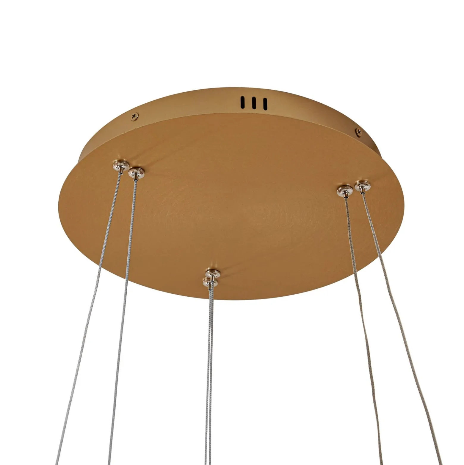 Lucande LED-Hängeleuchte Yonam, Ø 60 cm, 2-flg., gold, CCT
