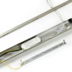 Lucande LED-Pendellampe Arnik, 180 cm, nickelfarben, dimmbar