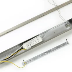 Lucande LED-Pendellampe Arnik, 140 cm, nickelfarben, dimmbar