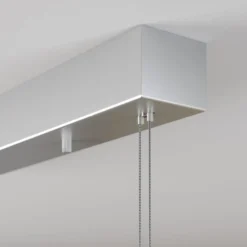 Lucande LED-Pendellampe Arnik, 140 cm, nickelfarben, dimmbar