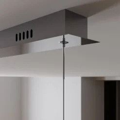 Lucande LED-Pendellampe Hayley, 96 cm, 5-flg., chrom, Glas