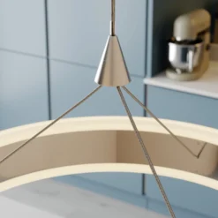 Lucande LED-Pendellampe Lyani, 115cm, 3-flg., chrom, dimmbar