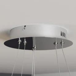Lucande LED-Pendellampe Lyani, 60 cm, 2-flg., chrom, dimmbar