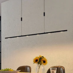 Lucande LED-Pendellampe Stakato, 140 cm, 6-flg., dimmbar