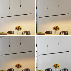 Lucande LED-Pendellampe Stakato, 140 cm, 6-flg., dimmbar
