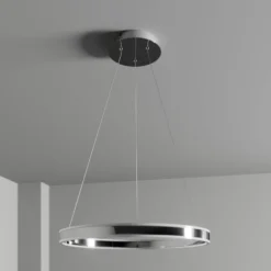Lucande LED-Pendelleuchte Lyani, Ø 60 cm, chrom, dimmbar