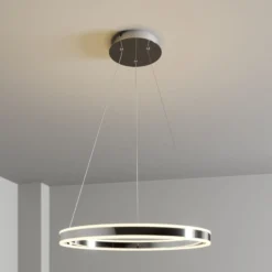 Lucande LED-Pendelleuchte Lyani, Ø 60 cm, chrom, dimmbar