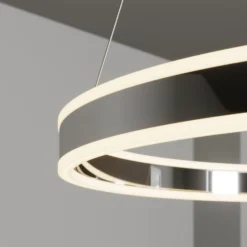 Lucande LED-Pendelleuchte Lyani, Ø 60 cm, chrom, dimmbar