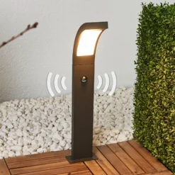 Lucande LED-Pollerlampe Juvia, 60 cm, Bewegungsmelder, IP54