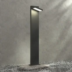 Lucande LED-Pollerleuchte Silvan, 100 cm, anthrazit, Metall