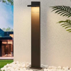 Lucande LED-Pollerleuchte Silvan, 100 cm, anthrazit, Metall