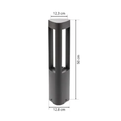 Lucande LED-Sockellampe Pirron, 50 cm, dreieckig, IP54