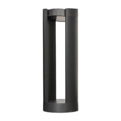 Lucande LED-Sockelleuchte Dylen, grau, Metall, 50cm, IP65