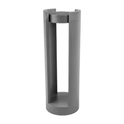 Lucande LED-Sockelleuchte Dylen, grau, Metall, 50cm, IP65