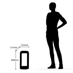 Lucande LED-Sockelleuchte Habsa, 30 cm, anthrazit, Metall