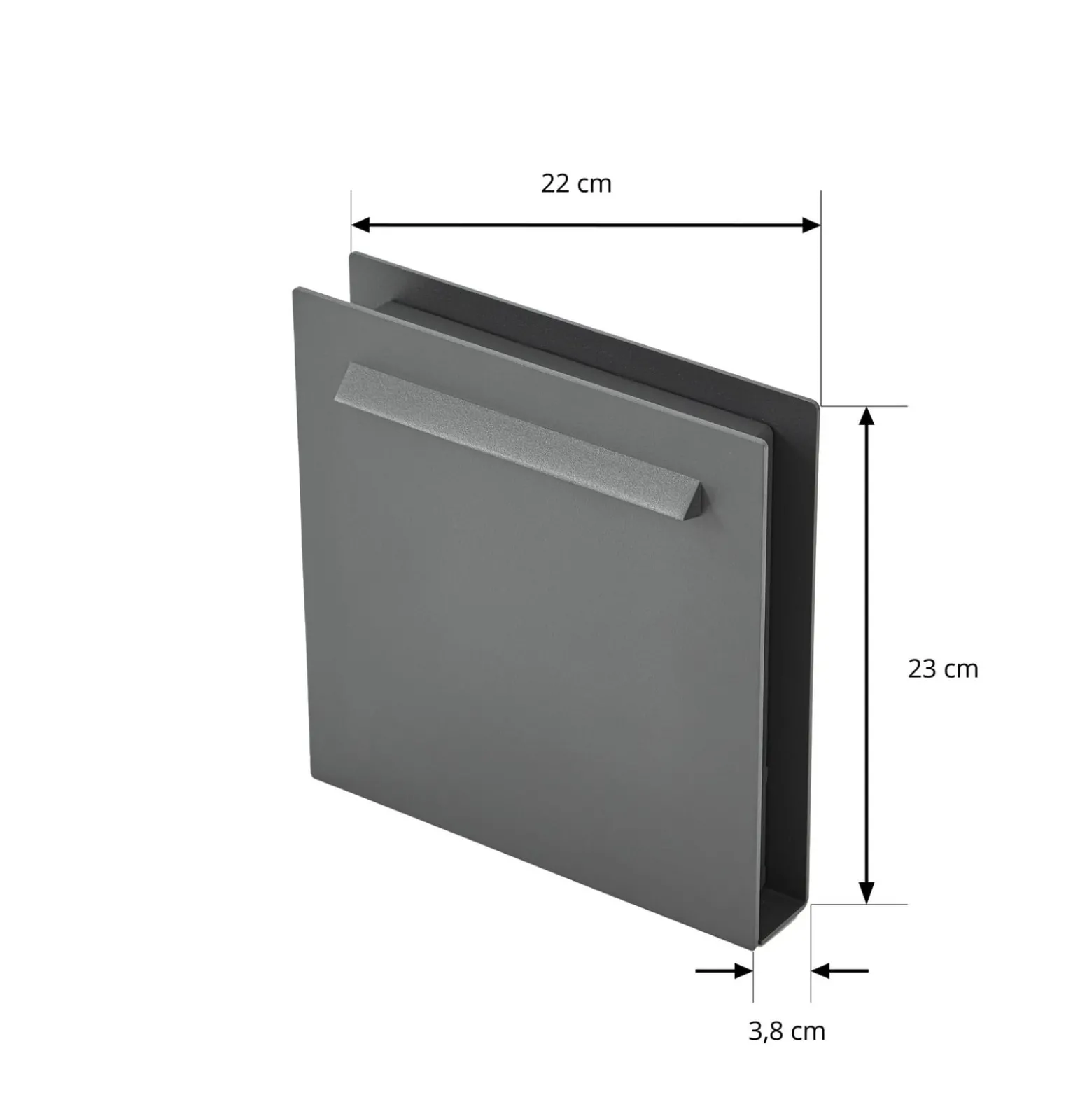 Lucande LED-Sockelleuchte Joril, anthrazit, CCT, 23 cm, IP65