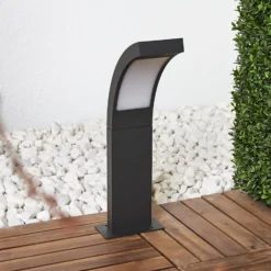 Lucande LED-Sockelleuchte Juvia, 40 cm, anthrazit, IP54