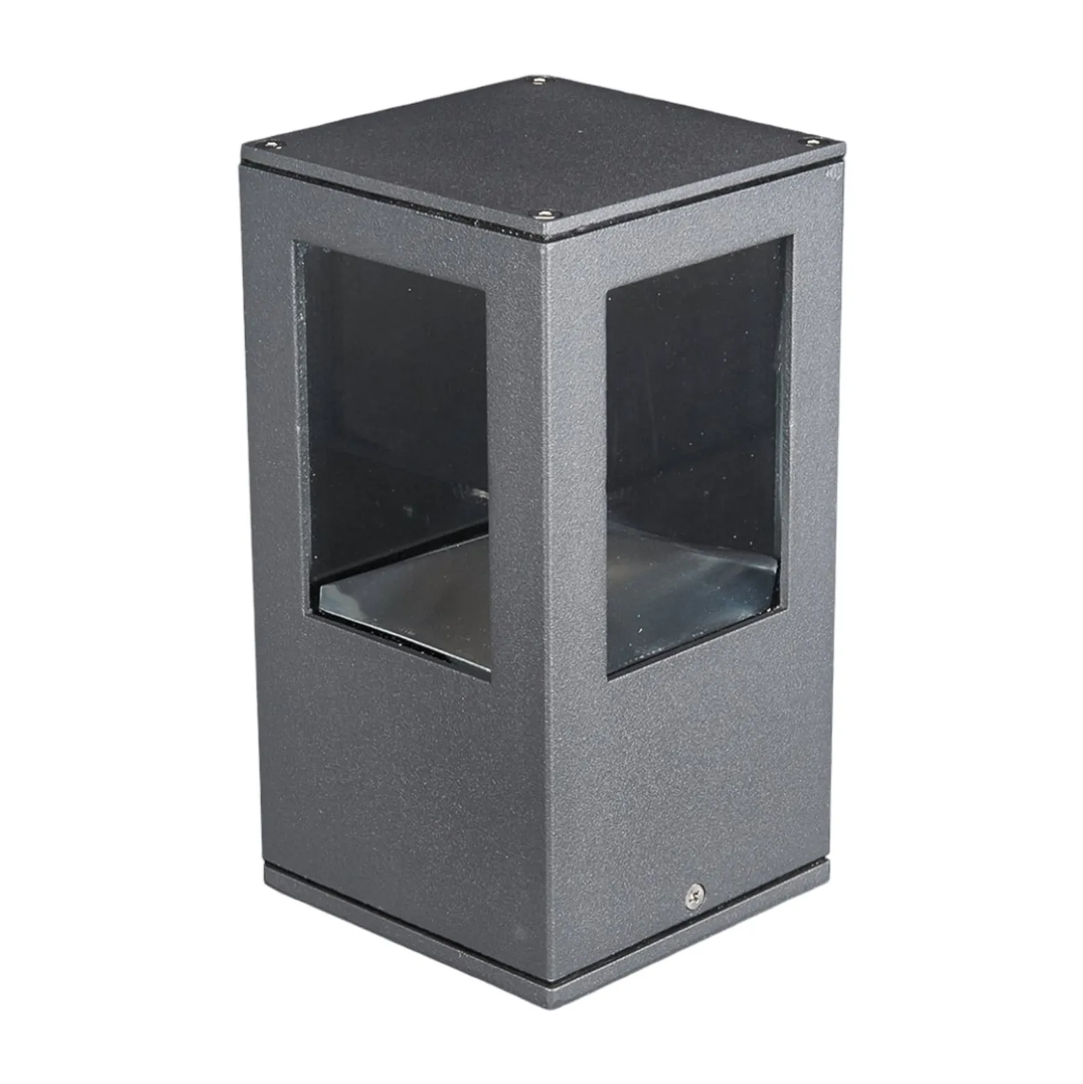 Lucande LED-Sockelleuchte Nicola, 20 cm, anthrazit, IP54