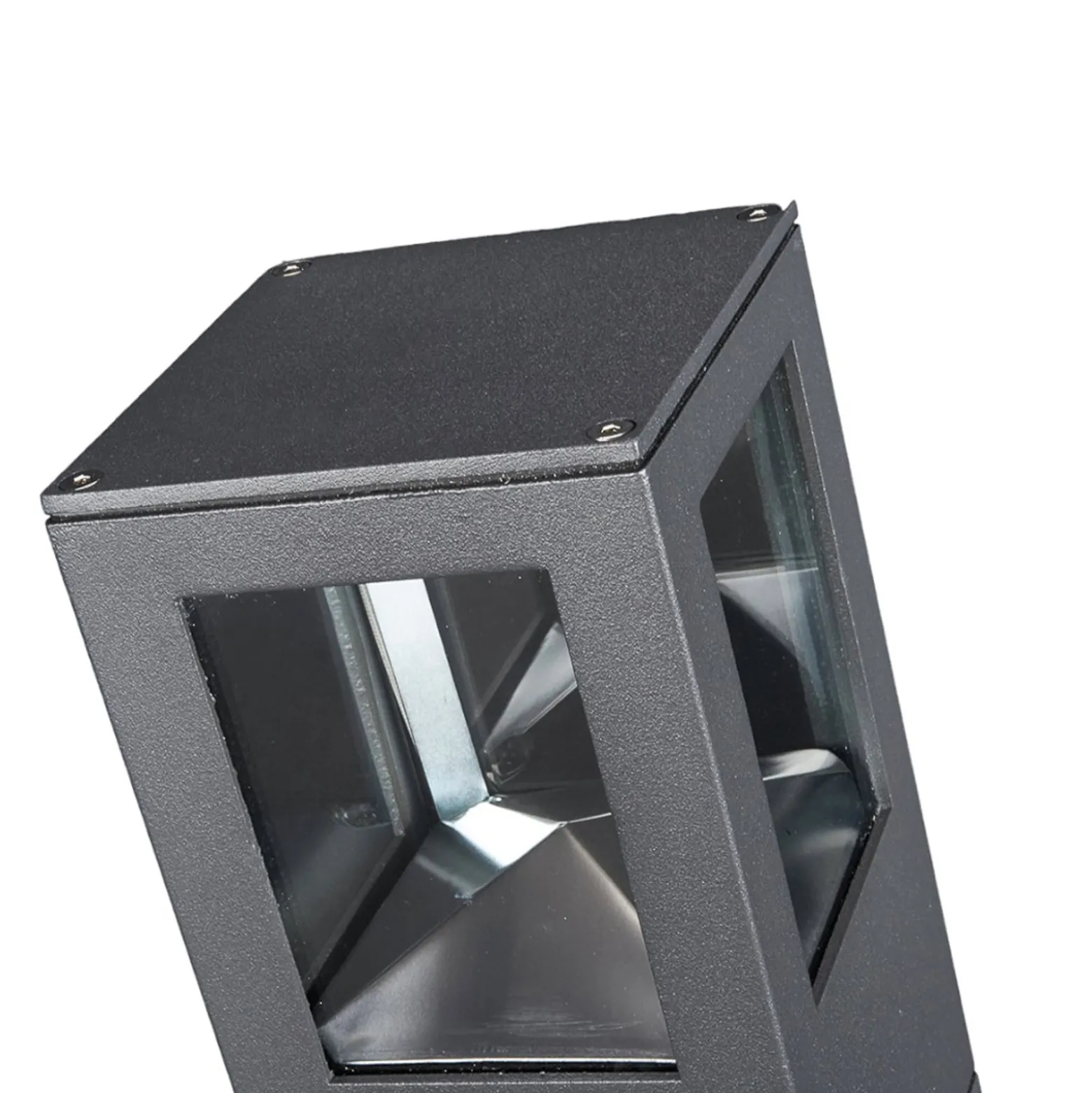 Lucande LED-Sockelleuchte Nicola, 20 cm, anthrazit, IP54