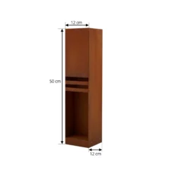 Lucande LED-Sockelleuchte Oxido, rostfarben, Höhe 50cm, IP44