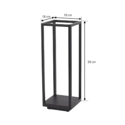 Lucande LED-Sockelleuchte Thorvid, Höhe 50 cm, schwarz