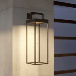 Lucande LED-Solarleuchte Lynzy, 58cm, schwarz, Metall, IP65