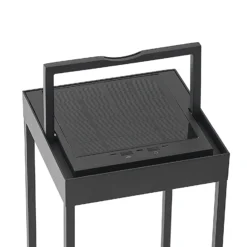 Lucande LED-Solarleuchte Lynzy, 58cm, schwarz, Metall, IP65