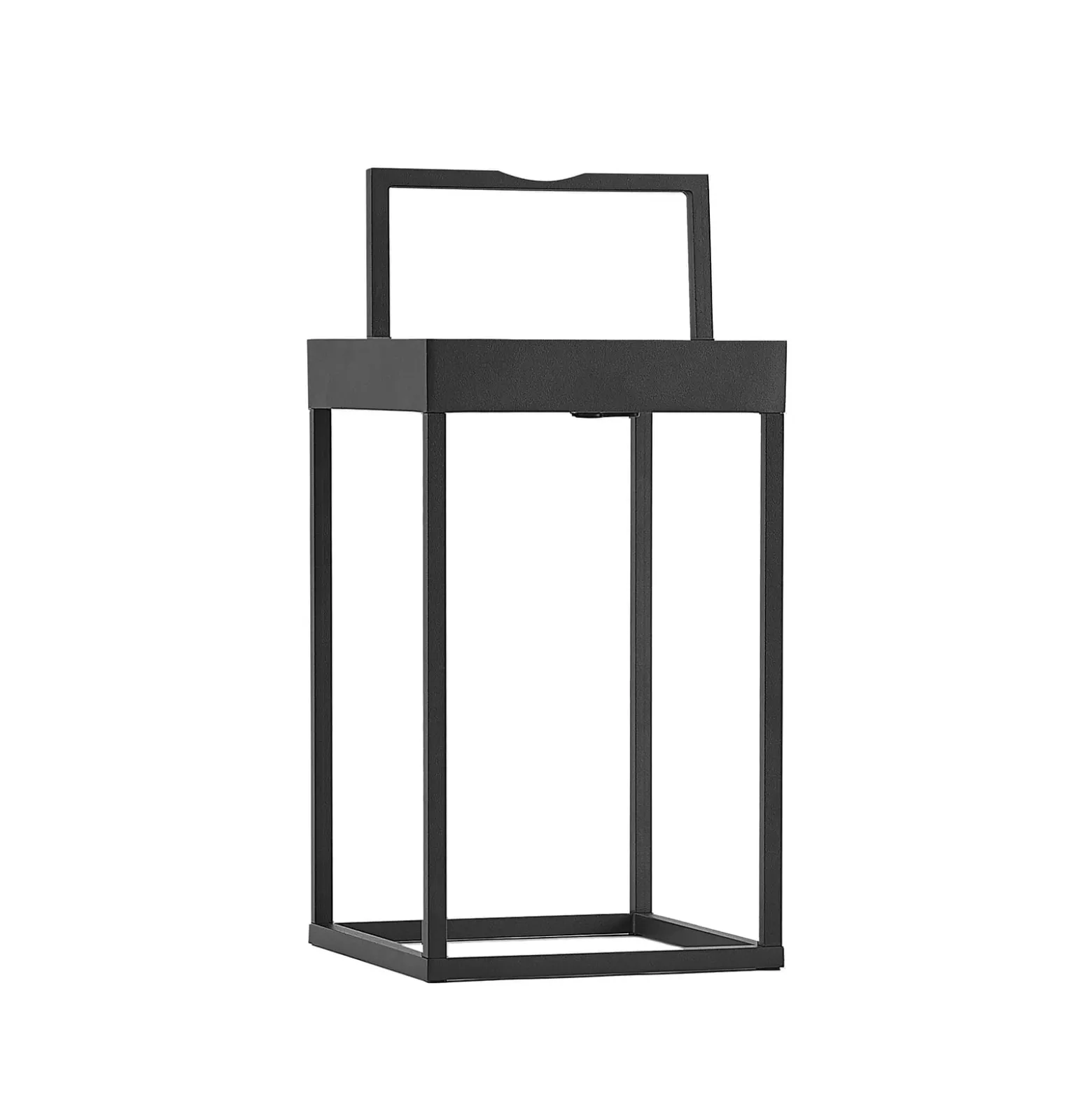 Lucande LED-Solarleuchte Lynzy, 38cm, schwarz, Metall, IP65