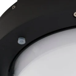 Lucande LED-Solartischlampe Tilena, rund, schwarz, dimmbar