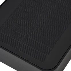 Lucande LED-Solarwandlampe Dava, 5 cm hoch, Alu, Sensor