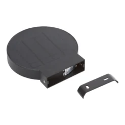 Lucande LED-Solar-Wandlampe Tavon, rund, schwarz, Sensor