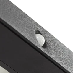 Lucande LED-Solar-Wandleuchte Tavon, eckig, schwarz, Sensor
