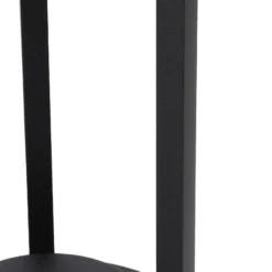 Lucande LED-Solarwegeleuchte Nilea, Ø 16 cm, schwarz, Sensor