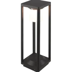 Lucande LED-Solarwegeleuchte Nilea, 50 cm, schwarz, Sensor