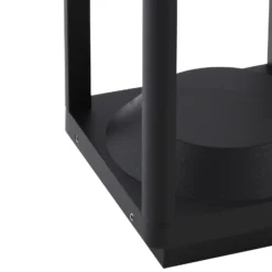 Lucande LED-Solarwegeleuchte Nilea, 50 cm, schwarz, Sensor