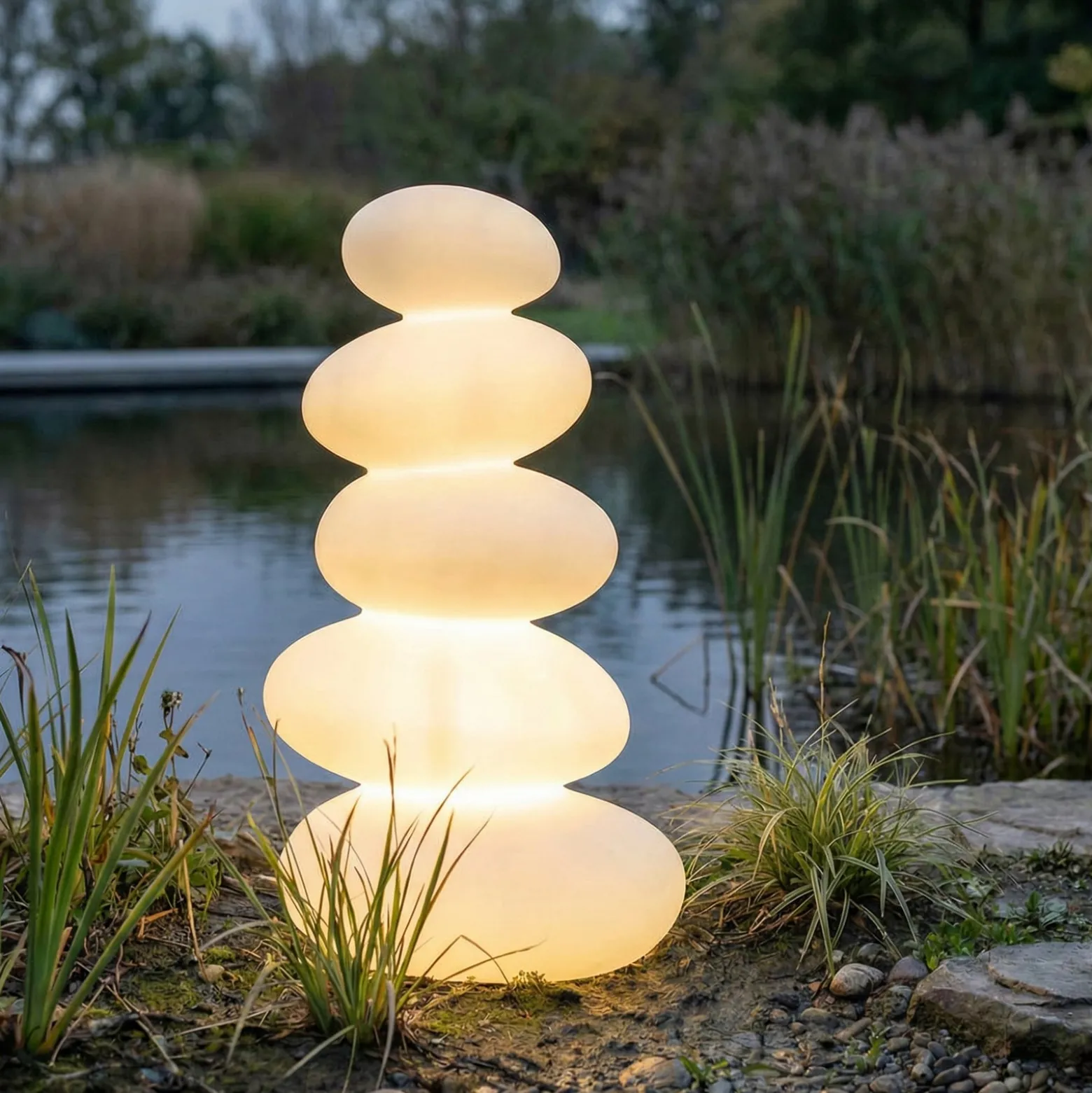 Lucande LED-Terrassenlampe Soriel, weiß, 72cm, stepdim, IP54