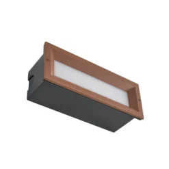 Lucande LED-Wandeinbauleuchte Lachlain, rost, 25 cm, IP65