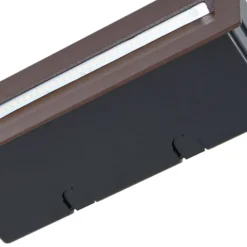 Lucande LED-Wandeinbauleuchte Loya, 23 x 8 cm, rost, IP54