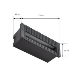 Lucande LED-Wandeinbauleuchte Tavion, 25 cm, anthrazit, IP65