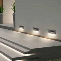 Lucande LED-Wandeinbauleuchte Zandro, 25 cm, anthrazit, IP65