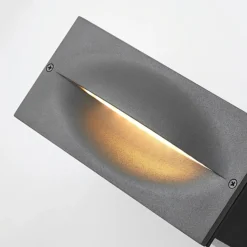 Lucande LED-Wandeinbauleuchte Zandro, 25 cm, anthrazit, IP65