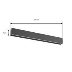 Lucande LED-Wandlampe Lengo, 100cm, anthrazit, up/down 3000K