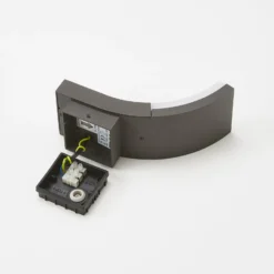 Lucande LED-Wandleuchte Timm, Sensor, 20cm, anthrazit, IP54
