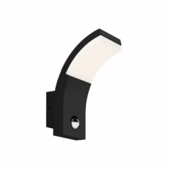 Lucande LED-Wandleuchte Timm, Sensor, 20cm, anthrazit, IP54