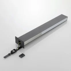 Lucande LED-Wegelampe Aegisa, 80 cm, anthrazit, Metall, IP54