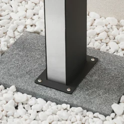 Lucande LED-Wegelampe Aegisa, 80 cm, anthrazit, Metall, IP54