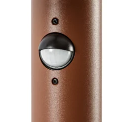 Lucande LED-Wegelampe Elune, braun, Sensor, IP44, Höhe 77 cm
